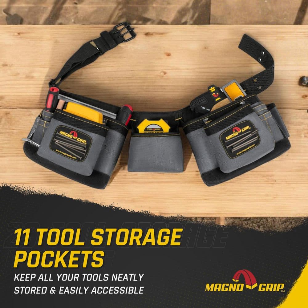 12-Pocket Magnetic Carpenter’s Tool Belt - Hercitys