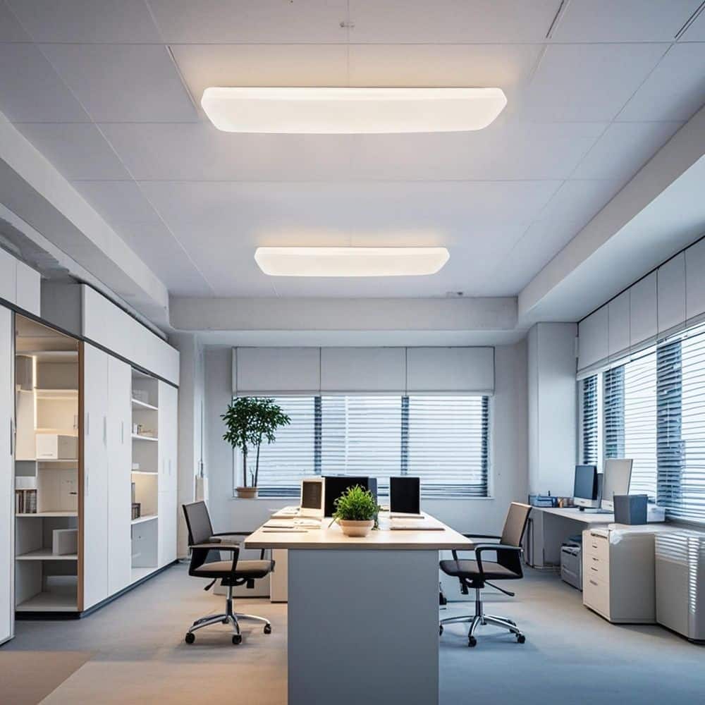 48 in. x 10.23 in. 300-Watt Equivalence Integrated LED Flush Mount Light 4800 Lumen 4000K with White Acrylic Shade - Hercitys