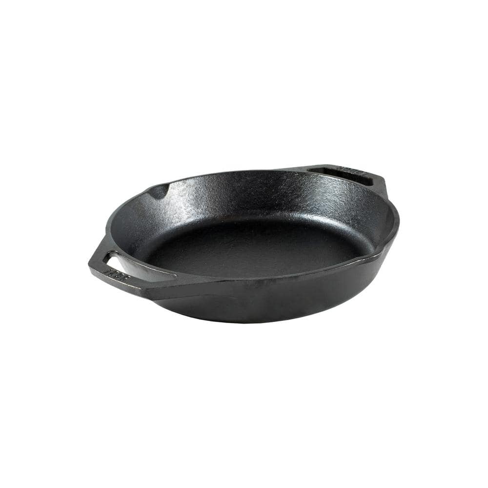 10.25 in. Cast Iron Skillet in Black with Dual Handles - Hercitys