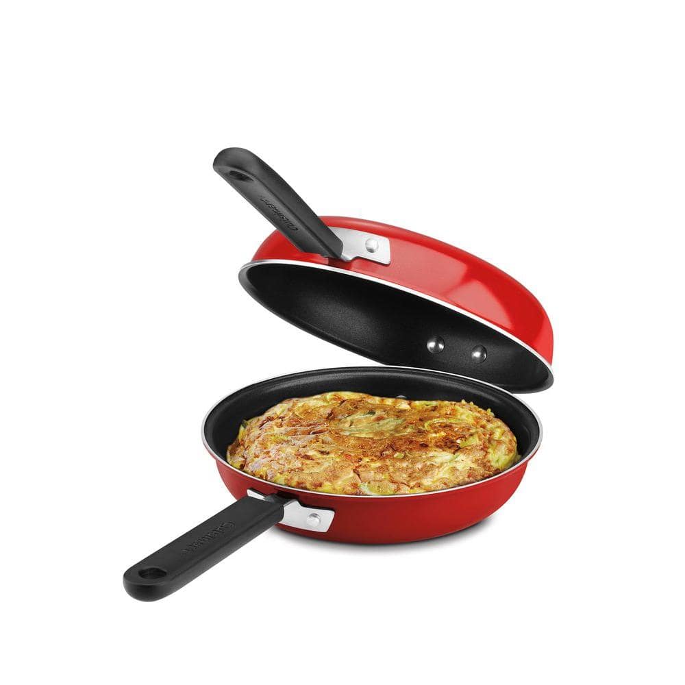 2-Piece Aluminum Nonstick Frittata Pan Set in Red Specialty Sets - Hercitys