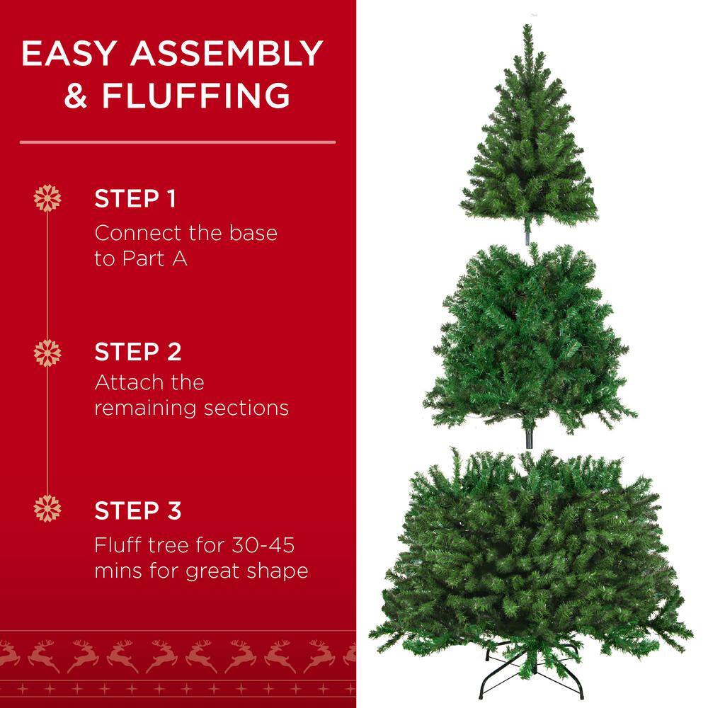 4.5 ft. Pre-Lit Incandescent Spruce Artificial Christmas Tree with 200 Warm White Lights - Hercitys