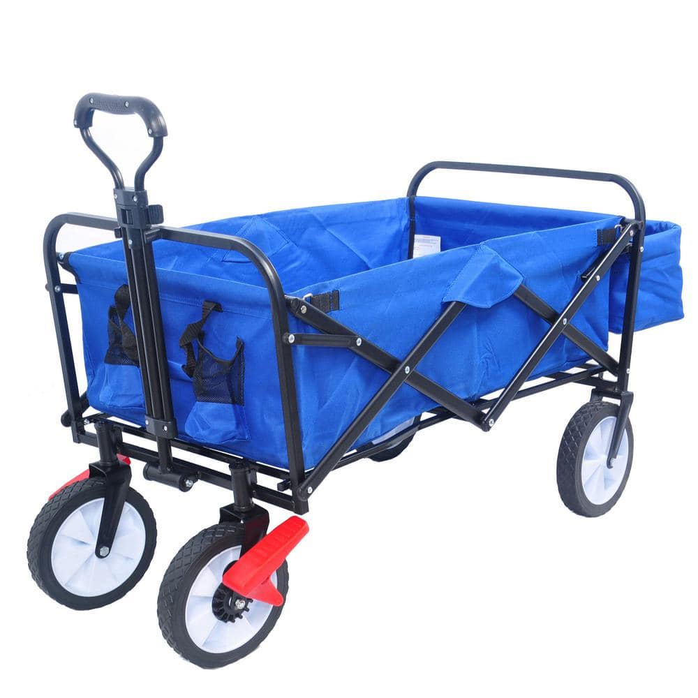 3 cu. ft. Fabric Garden Cart in Blue - Hercitys