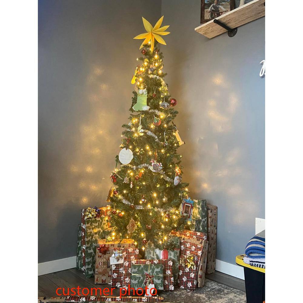 4.5 ft. Pre-Lit LED Fir Pencil Slim Artificial Christmas Tree - Hercitys