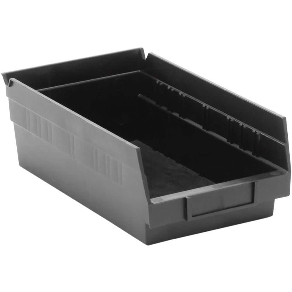 4 In. Economy 2.59 Qt. Shelf Bin in Black (30-Pack) - Hercitys