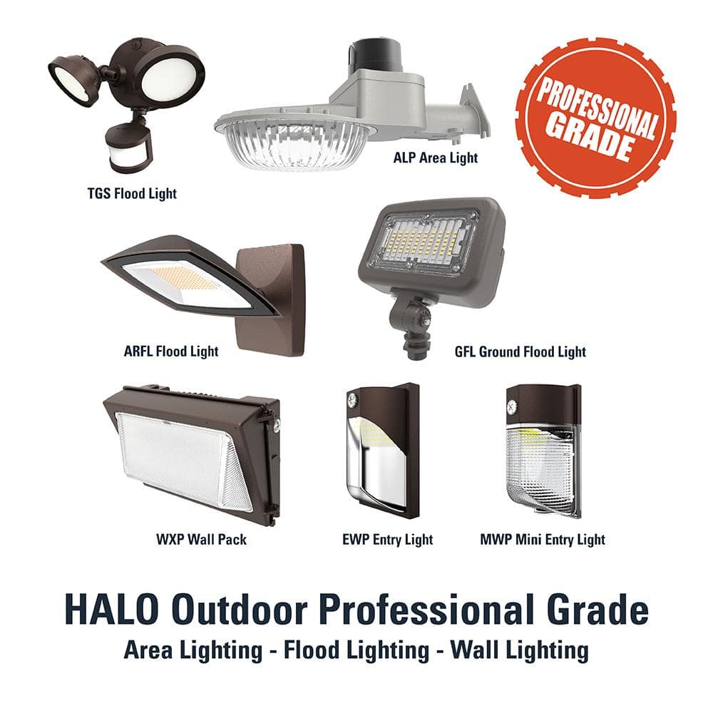 150- Watt Equivalent, Integrated LED, Bronze Finish, Dusk to Dawn Mini Wall Pack Light, Selectable CCT 3000K/4000K/5000K - Hercitys