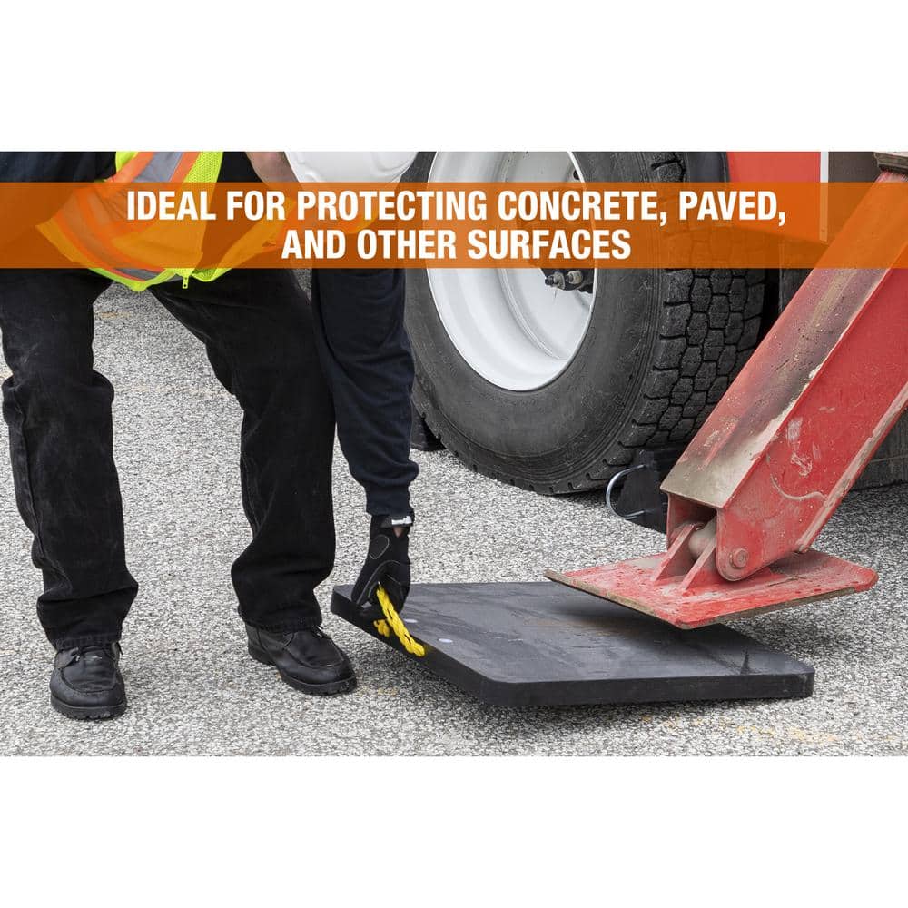 24 in. x 24 in. x 1 in. Polymer Trailer Outrigger Pad - Hercitys