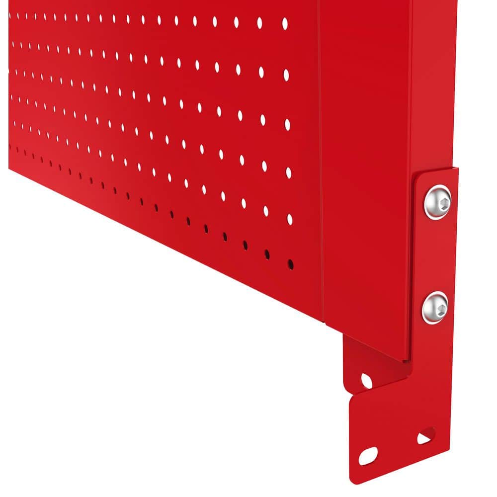 46 in. Gloss Red Steel Pegboard Attachment - Hercitys