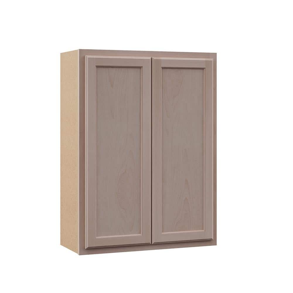 36 in. W x 12 in. D x 12 in. H Assembled Wall Kitchen Cabinet in Unfinished with Recessed Panel - Hercitys