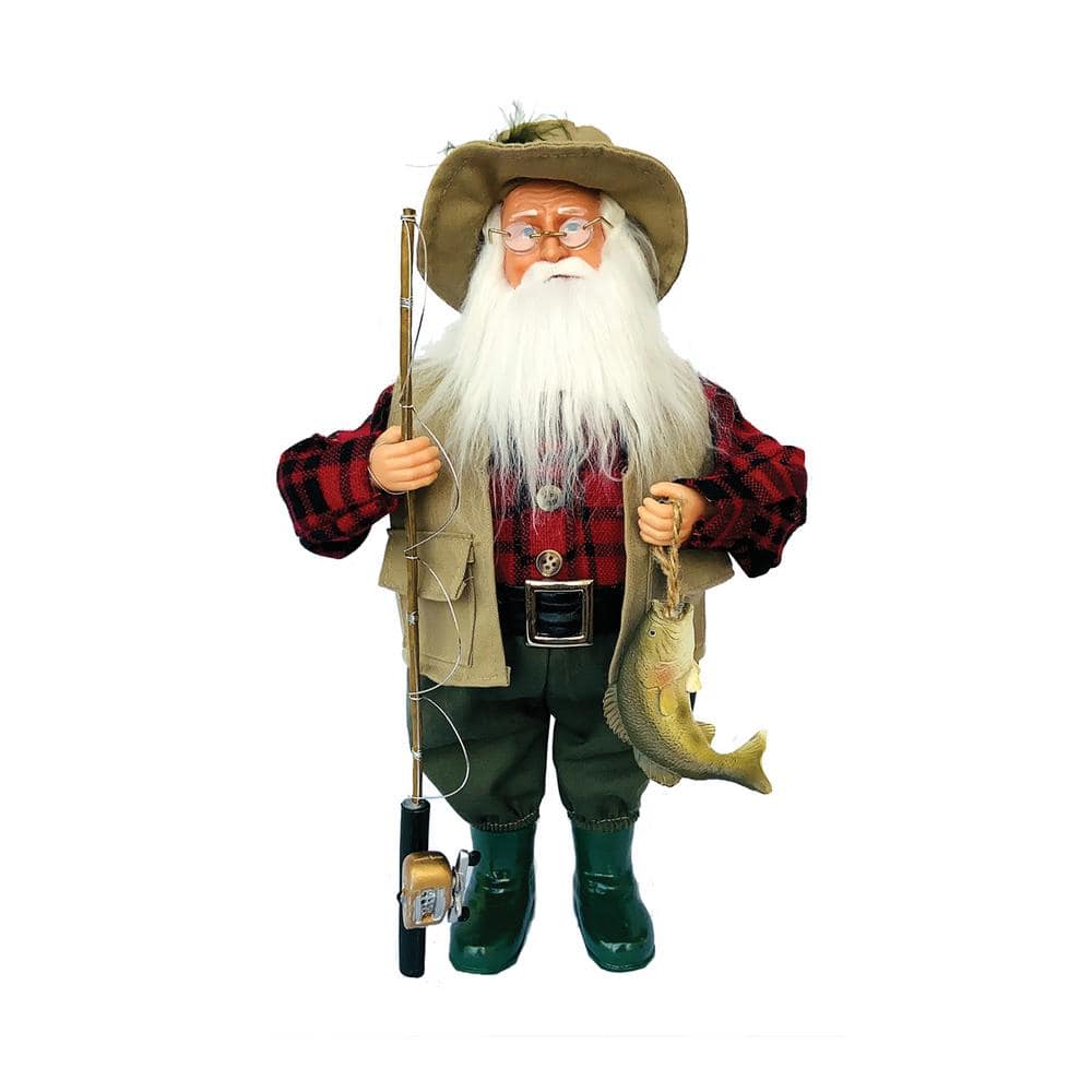 15 in. Bass Fishing Claus - Hercitys