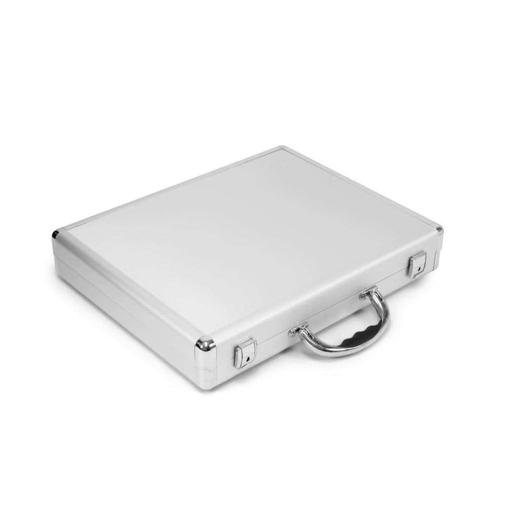 12.25 in. Smooth Aluminum Portfolio Case in Silver - Hercitys