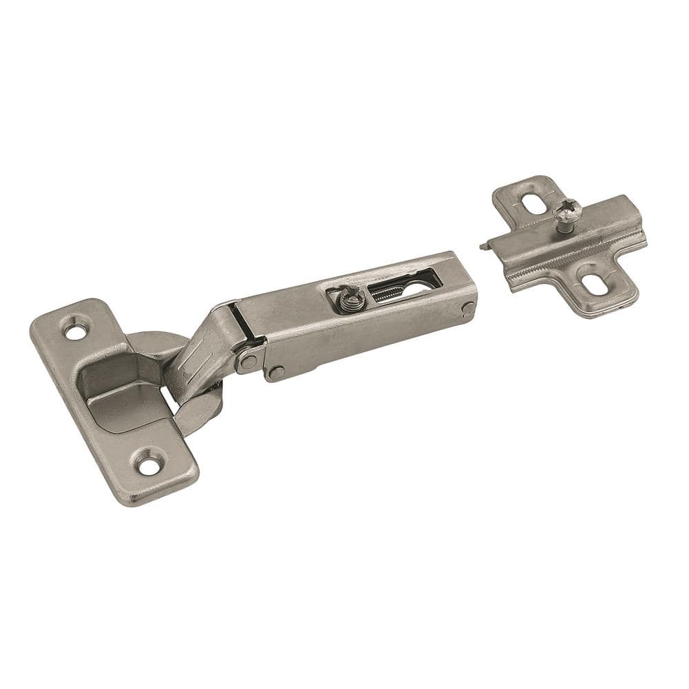 5 Pair Framelesss 35 mm 110-Degree Full Overlay Nickel Cabinet Hinge (10 Pieces) - Hercitys