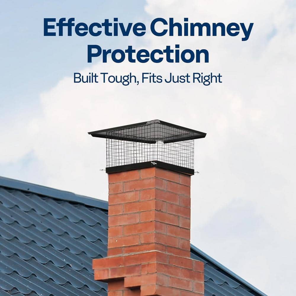 13 in. x 13 in. Square Galvanized Steel Chimney Cap with Single Bolt-on - Hercitys