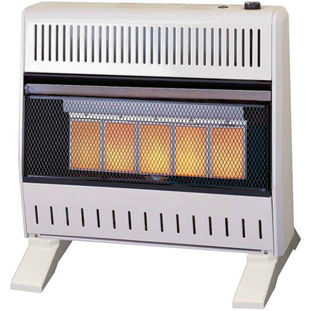 30,000 BTU Natural Gas Ventless Infrared Plaque Space Heater With Base Feet, Manual Control – Model# MN300HPA-B - Hercitys