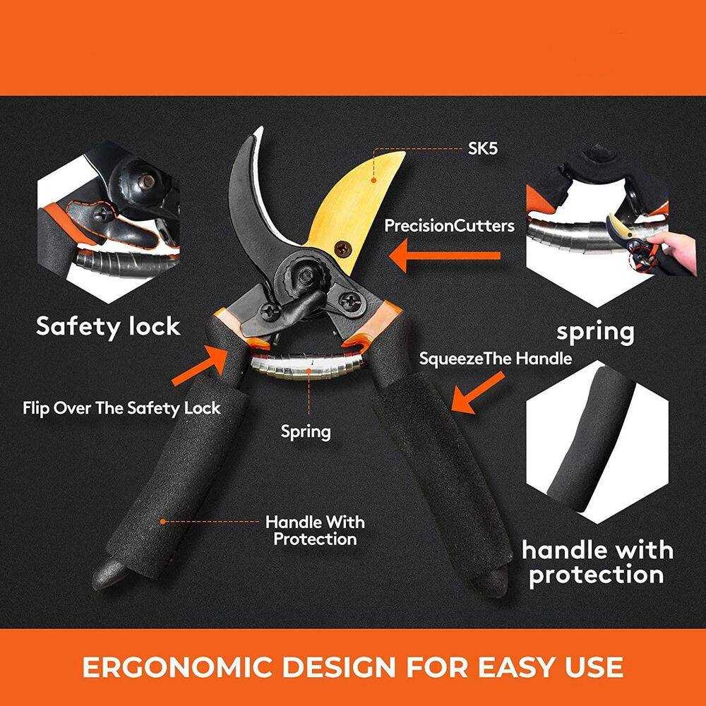2.55 in. W x 8 in. L Pruning Shears - Hercitys