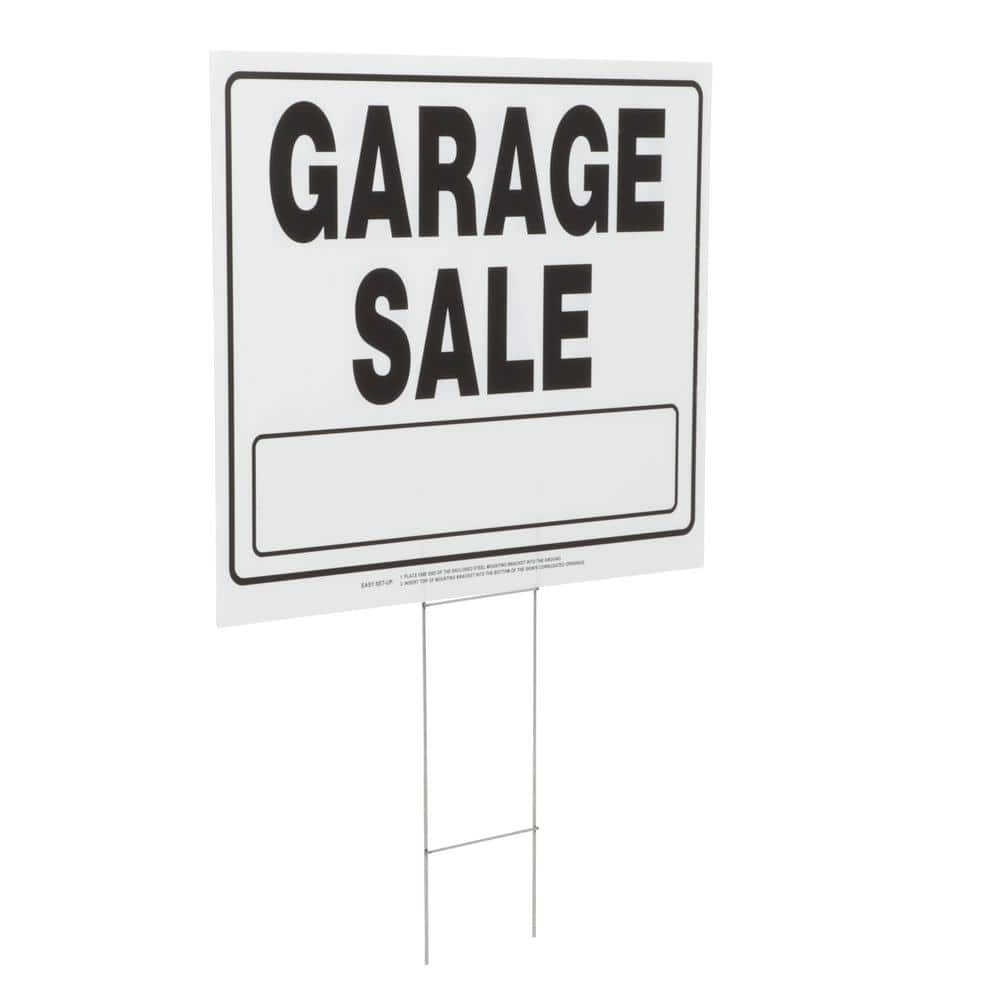 20 in. x 24 in. Corrugated Plastic Garage Sale Sign - Hercitys