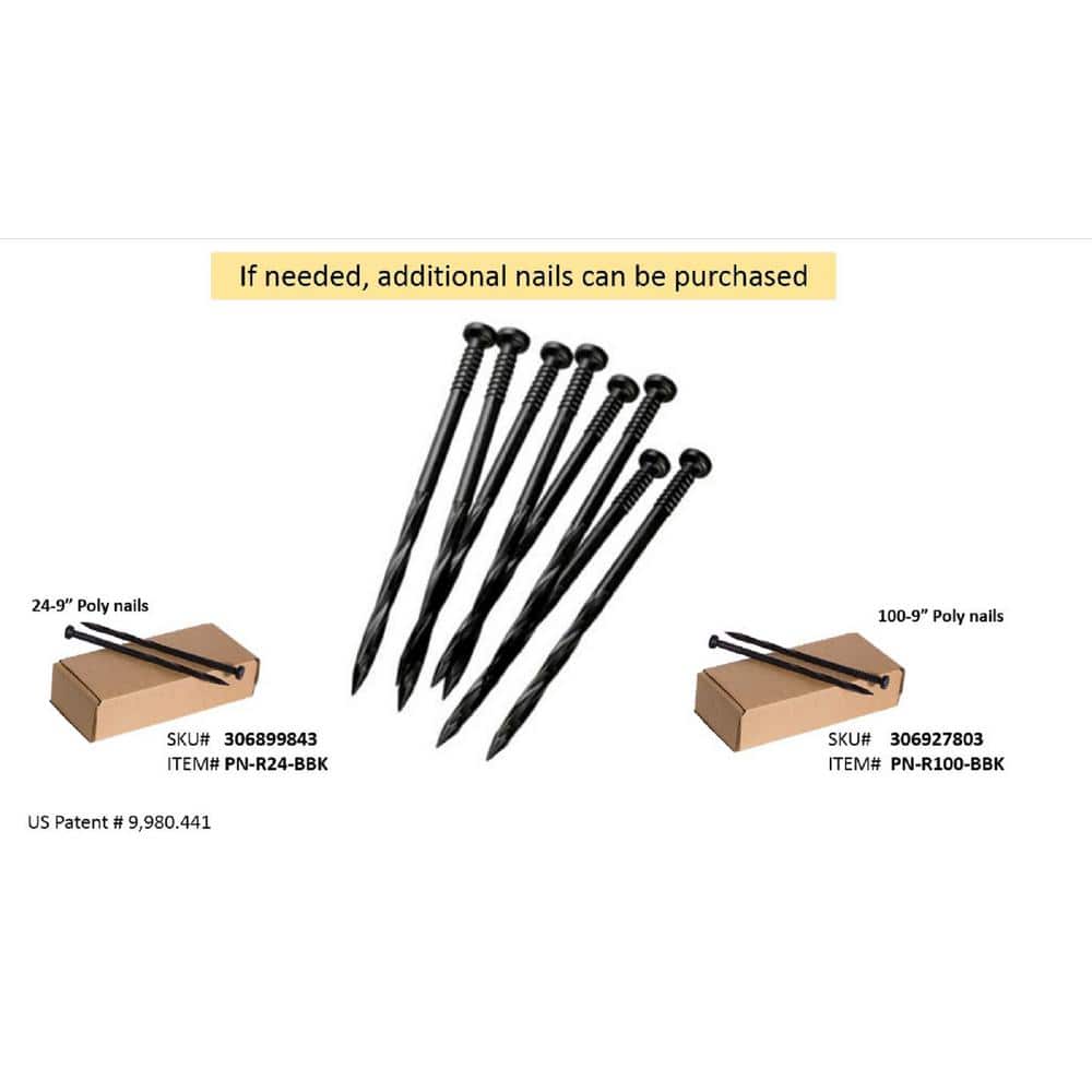 20 ft., 12 in. Pieces Black Rubber Edging - Hercitys