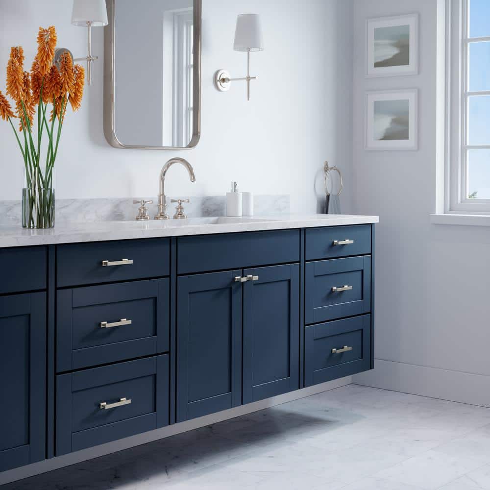 10-Pack High Desert 3-1/2 in. (89 mm) Center-to-Center Classic Satin Nickel Bar Drawer Pull - Hercitys