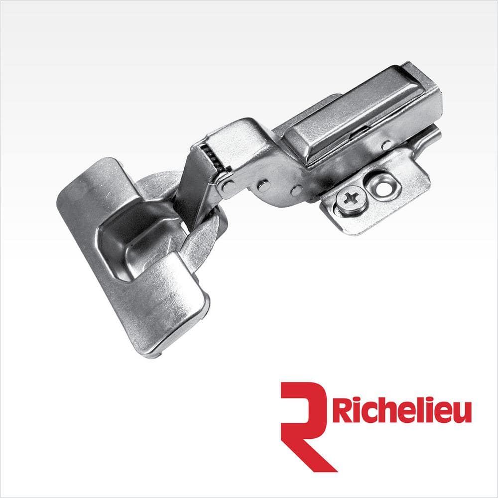(2-Pack) RCS Series Full Inset 35 mm Soft Close Nickel 105° Frameless Cabinet Hinge - Hercitys
