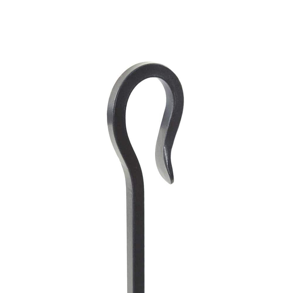 22 in. Tall 5-Piece Graphite Shepherd’s Hook Mini Fireplace Tool Set - Hercitys