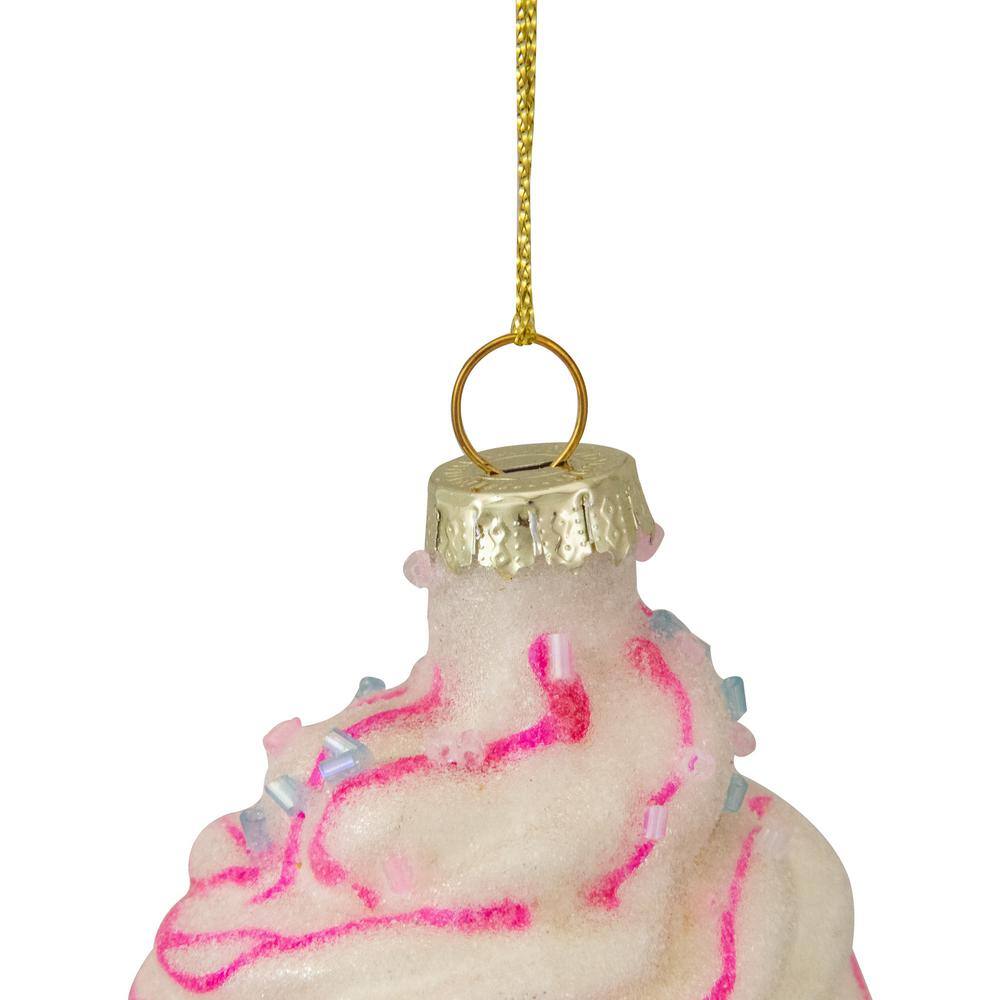 4 in. Vanilla Ice Cream C1 Glass Christmas Ornament - Hercitys