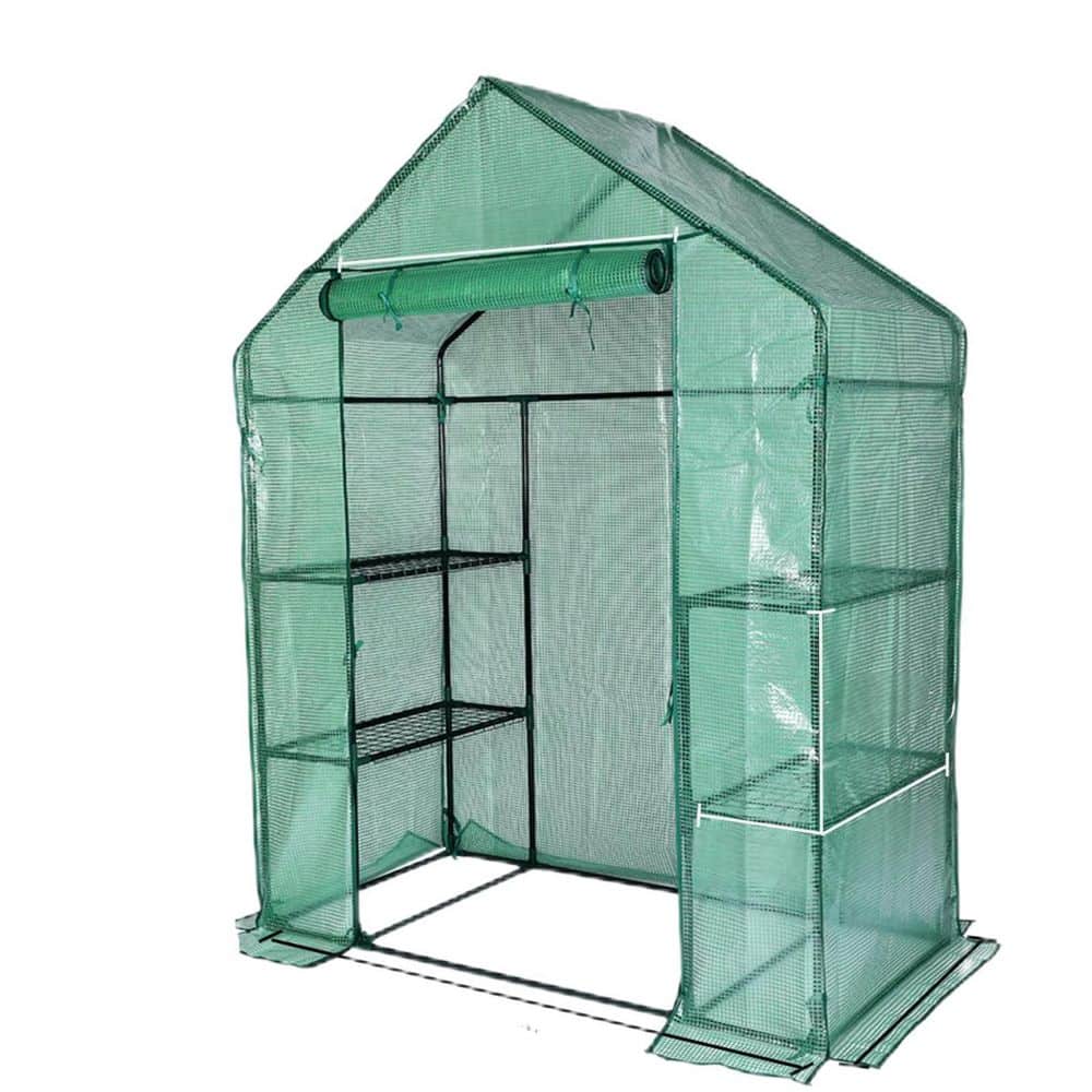 56 in. W x 30 in. D x 76 in. H Greenhouse, Portable Walk in Green House for Garden Plants, Green - Hercitys