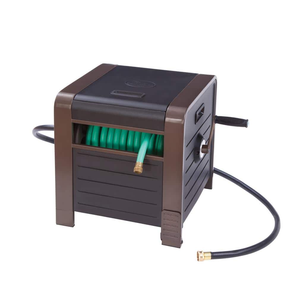 200 ft. Bronze Steel Elegant Hose Box Garden Hose Reel - Hercitys