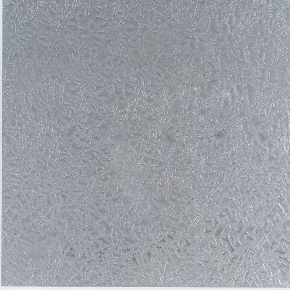 12 in. x 24 in. Leathergrain Aluminum Sheet in Silver - Hercitys