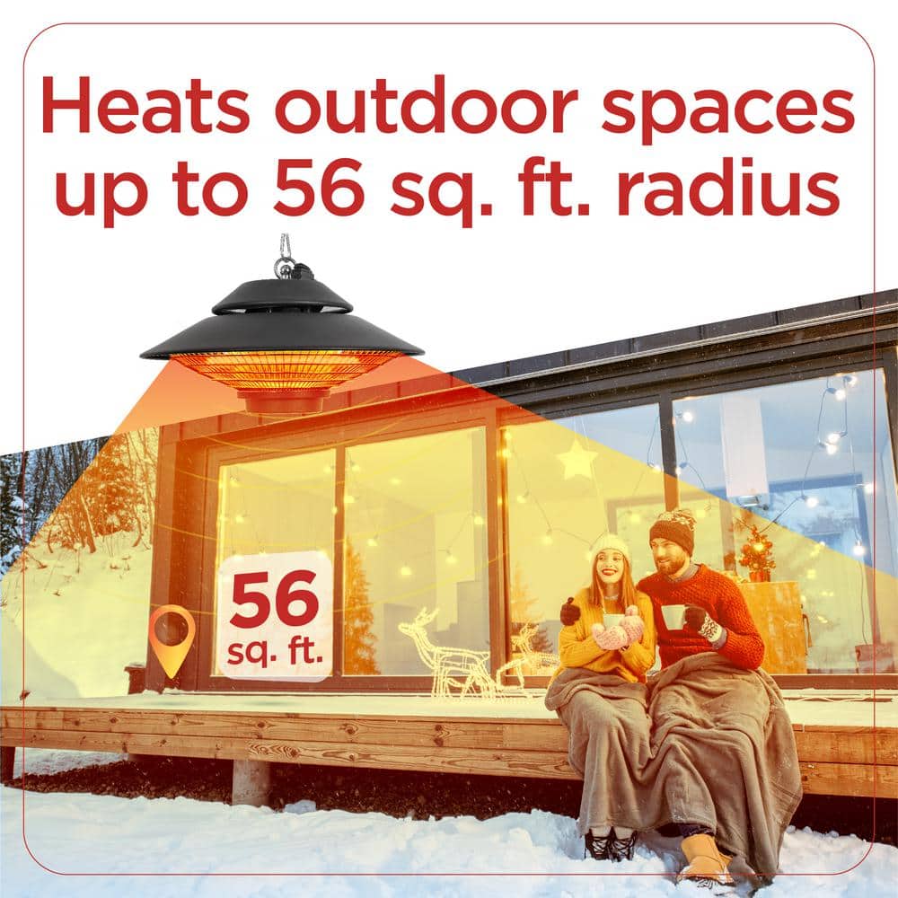 1500-Watt Electric Infrared Outdoor Ceiling Mounted Patio Space Heater - Hercitys