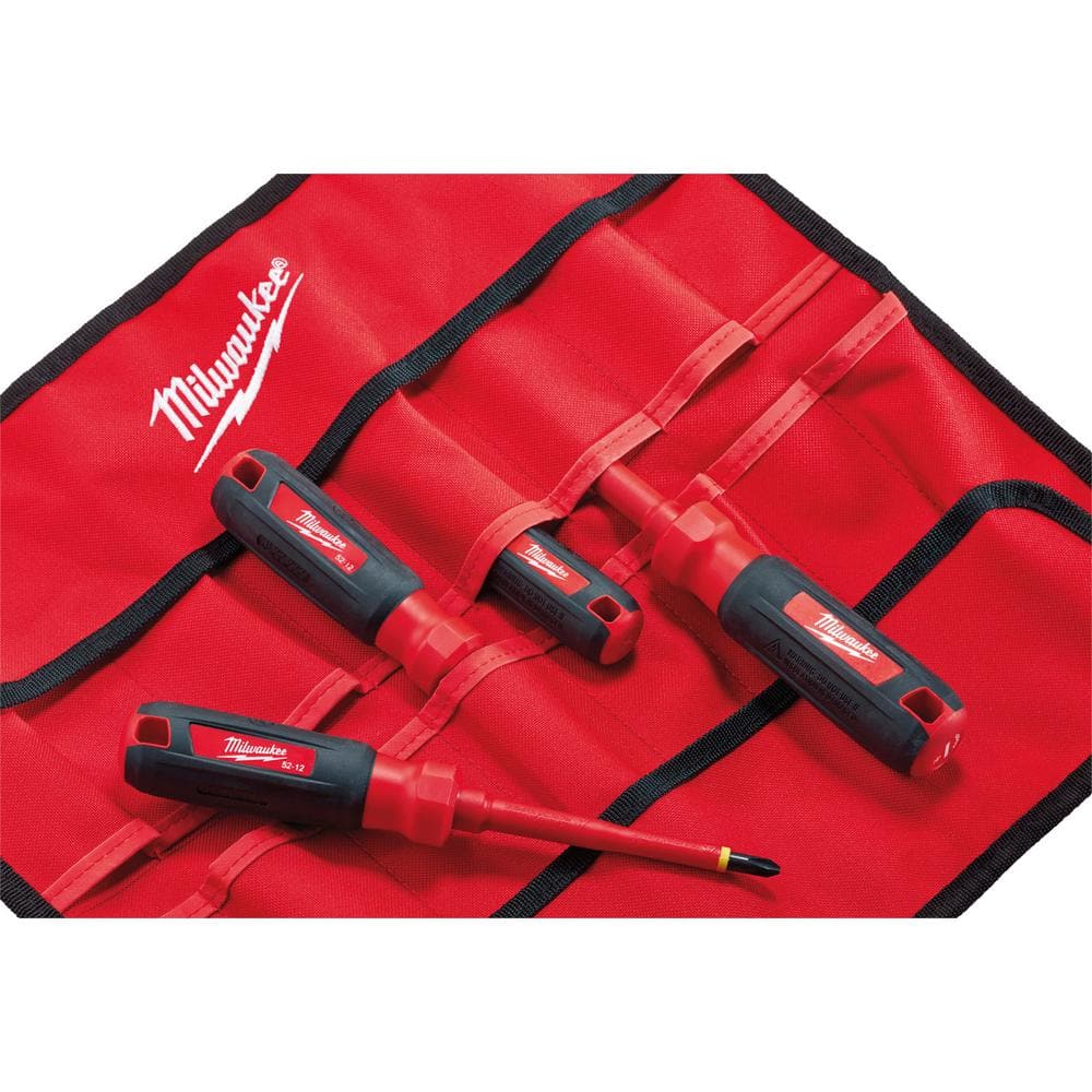 10 in. Jobsite Backpack with 1000-Volt Insulated Screwdriver Set and Pouch (4-Piece) - Hercitys