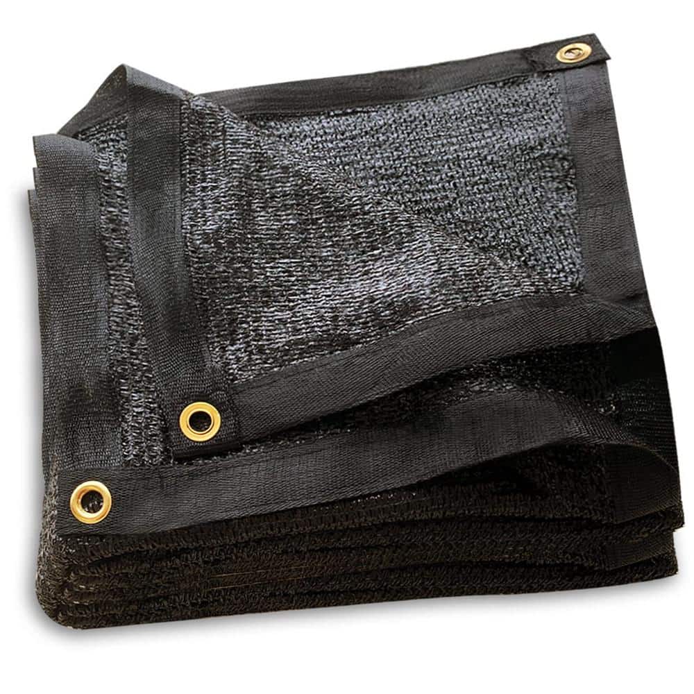 40% Garden Sunblock Shade Cloth, 16 ft. x 24 ft. Durable Taped Edge with Grommets UV Resistant Black Garden Shade Net - Hercitys