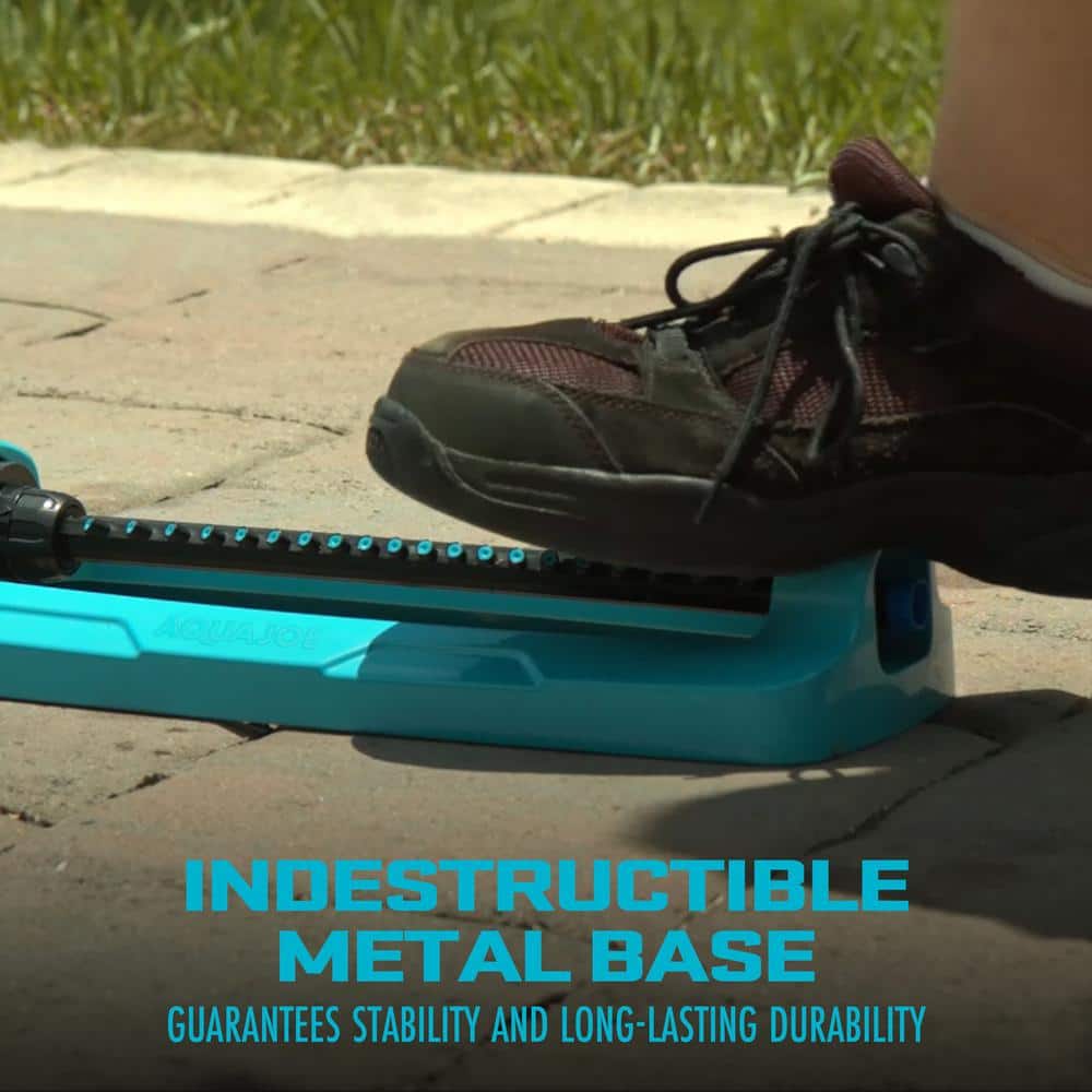 4,400 sq. ft. Coverage Indestructible Jumbo Metal Base Oscillating Sprinkler - Hercitys