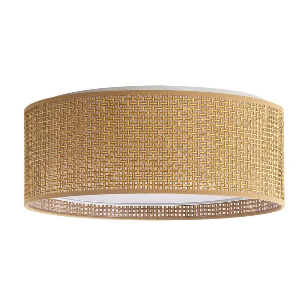 20 in. 5-Light Drum Flush Mount, Sepia Finish - Hercitys