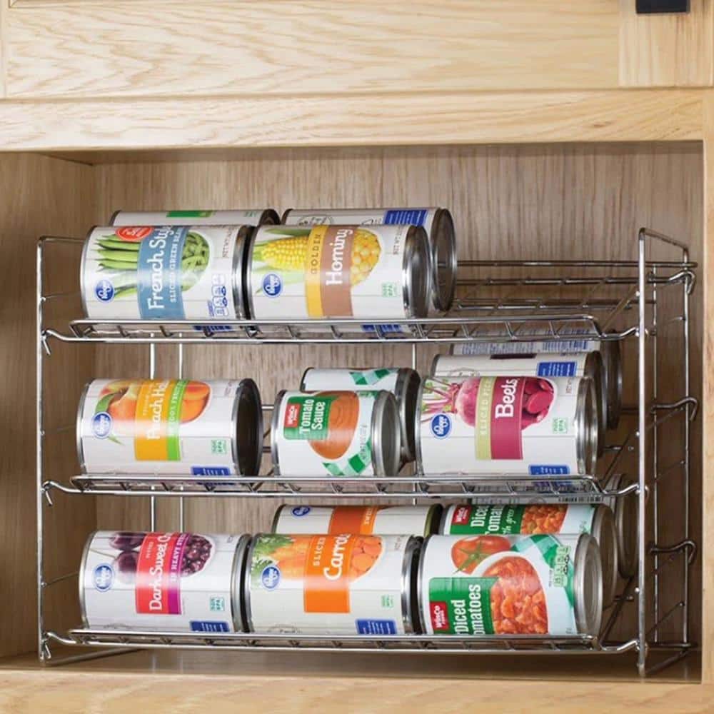 3-Shelf Silver Pantry Can Organizer - Hercitys
