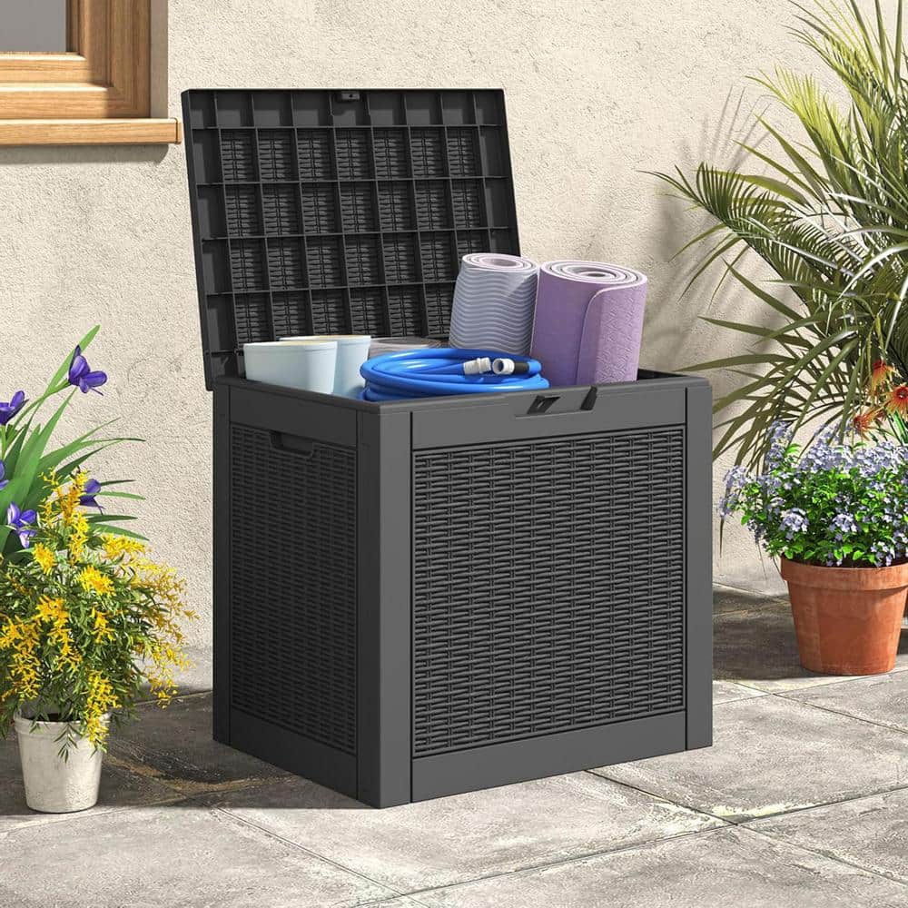 31 Gal. Resin Waterproof and UV Resistant Deck Box - Hercitys