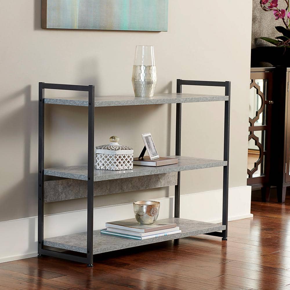13.75 in. x 40.5 in. x 32.5 in. Free Standing Slate Wide Modular Shelf - Hercitys
