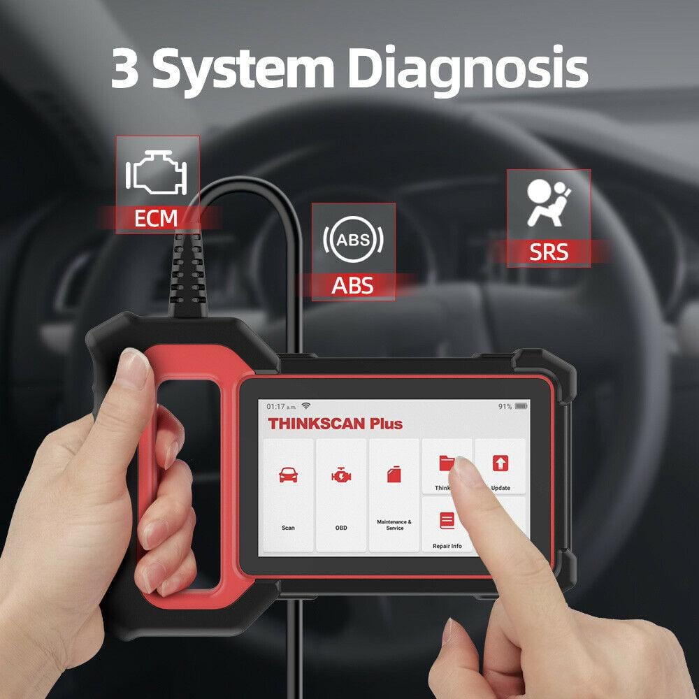 5 in. OBD2 Scanner Car Code Reader Professional Tablet Vehicle Diagnostic Scan Tool THINKSCAN PLUS S2 - Hercitys