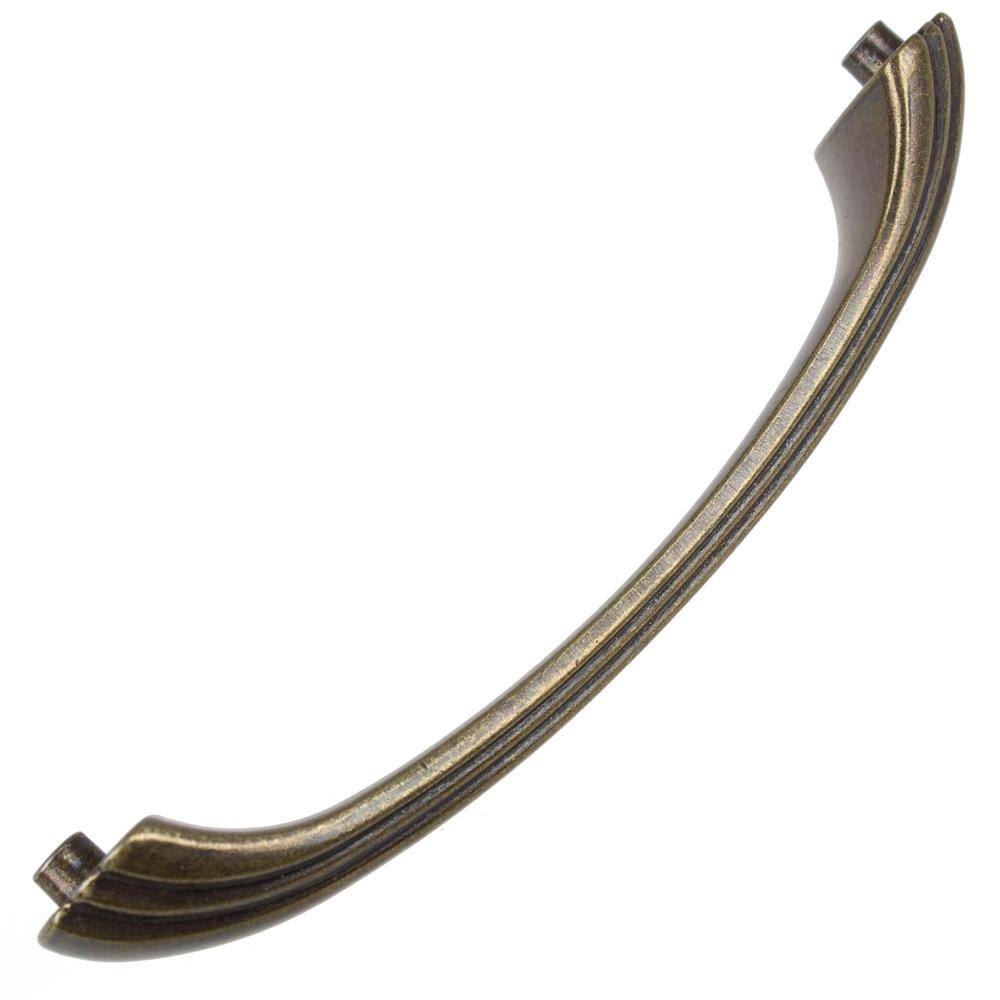 4-9/16 in. Center-to-Center Antique Brass Shell Series Cabinet Pulls (10-Pack) - Hercitys