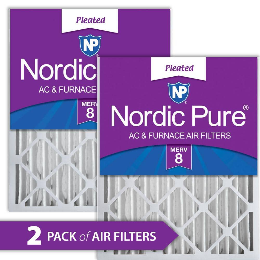 16 in. x 20 in. x 4 in. Dust Reduction Pleated MERV 8 Air Filter (2-Pack) - Hercitys