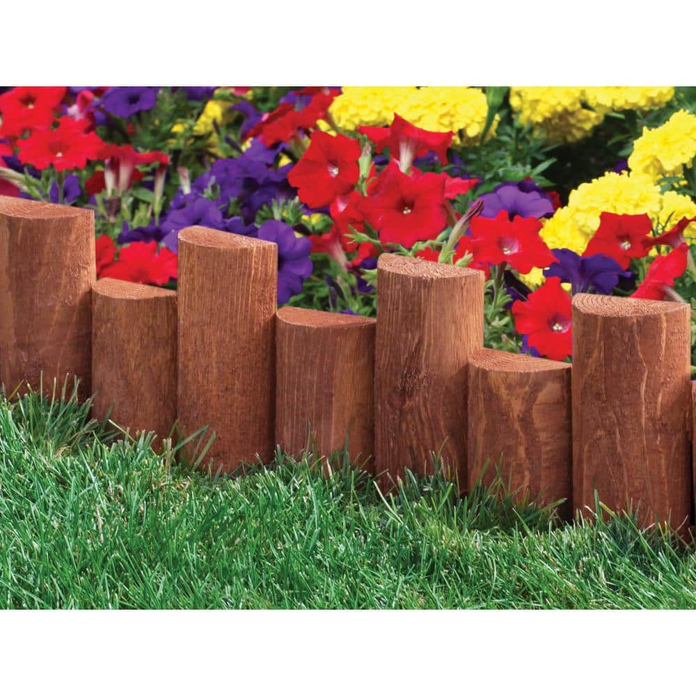 18 in. L x 1.5 in. W Half Log Edging (12-Pack) - Hercitys