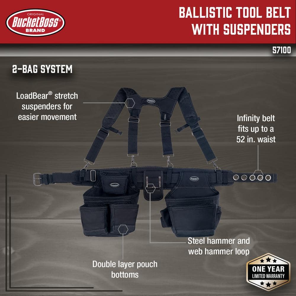 52 in. Ballistic Suspension Work Tool Belt Rig - Hercitys