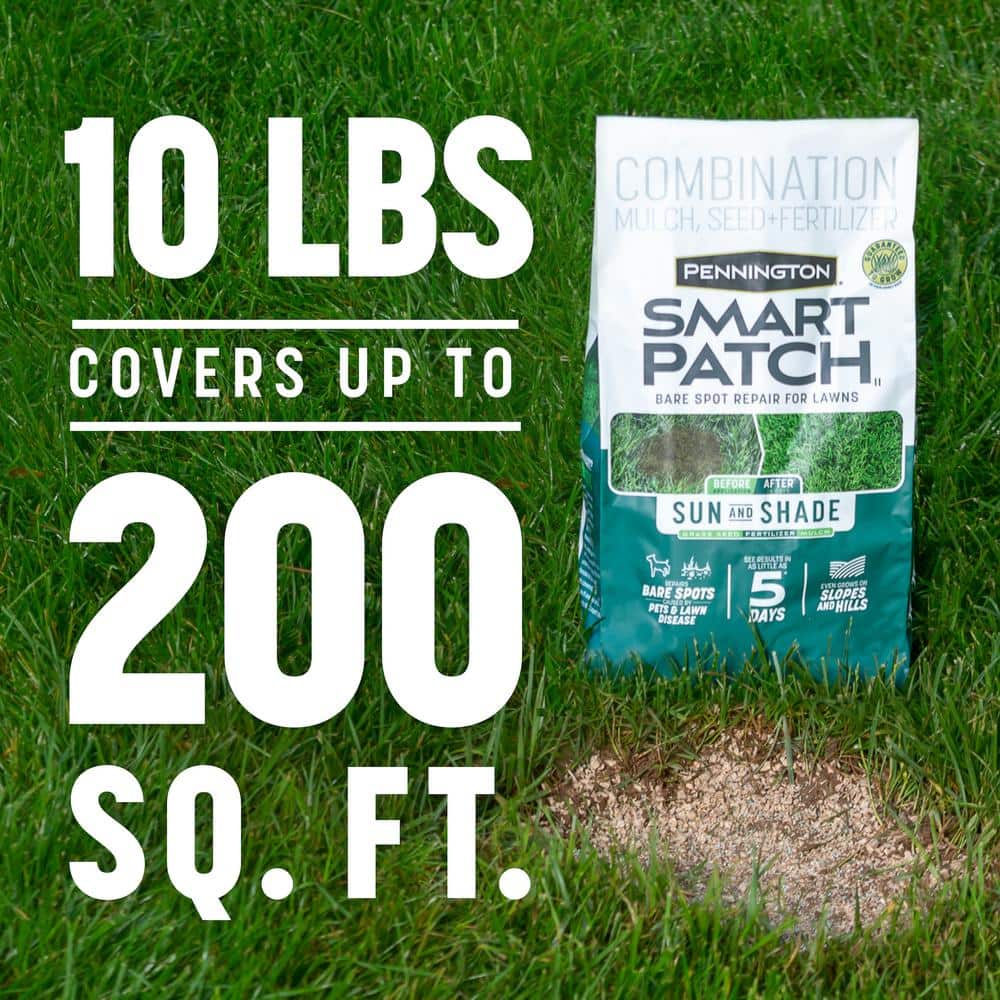 10 lbs. Smart Patch Sun and Shade West Grass Seed with Mulch, Fertilizer - Hercitys
