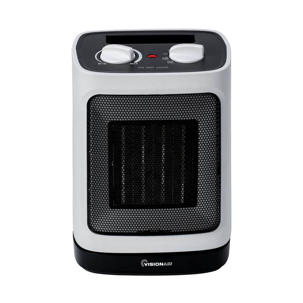 1500/900-Watt 10 in. Oscillating Ceramic Electric Forced Air Heater, White - Hercitys