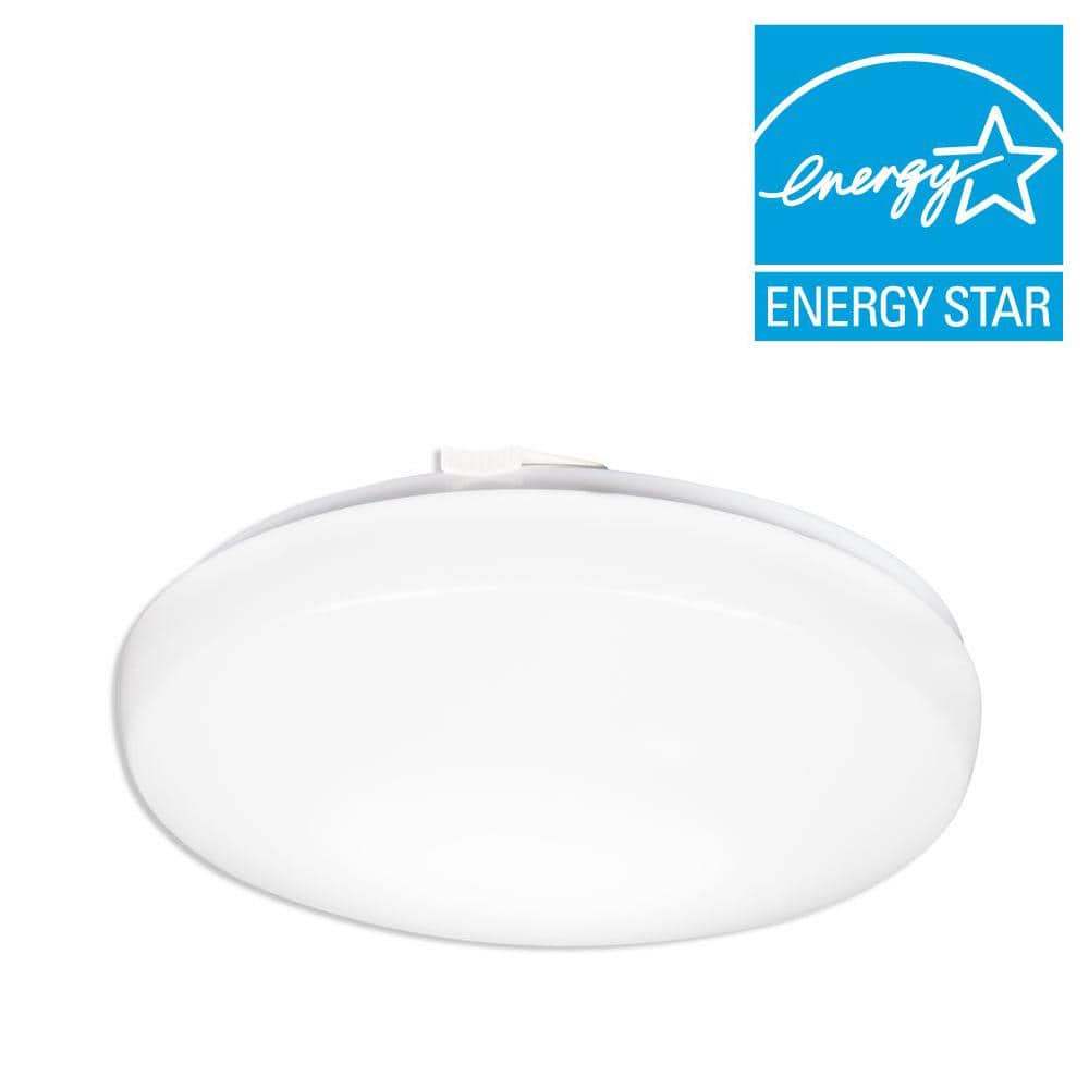 11 in. White LED Round Flush Mount - Hercitys