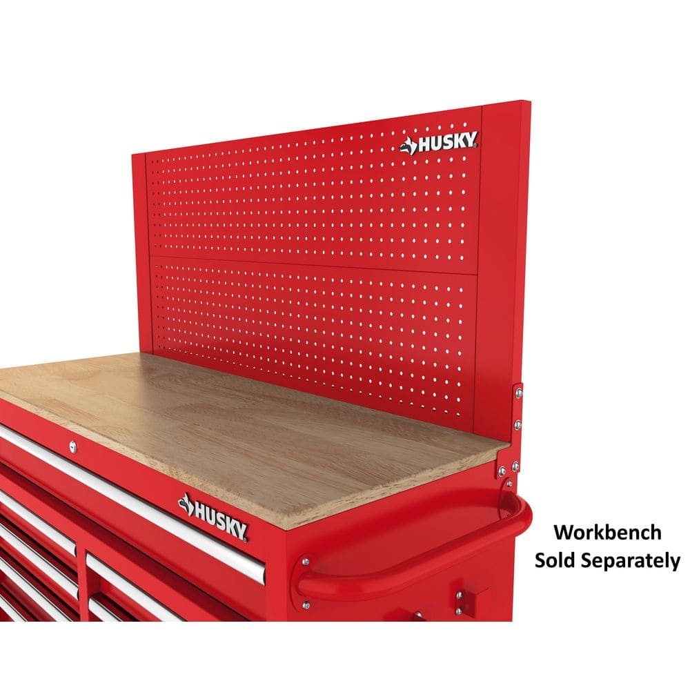 46 in. Gloss Red Steel Pegboard Attachment - Hercitys