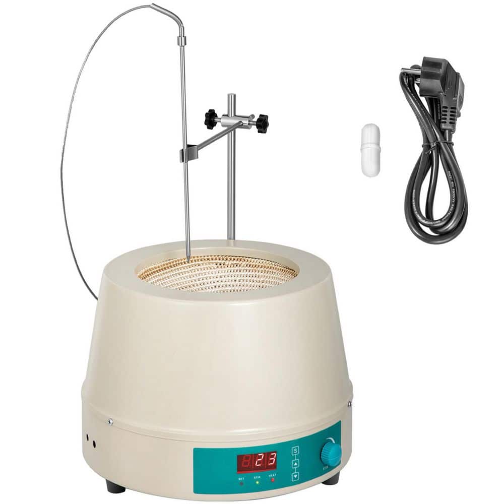 2000ml Heating Mantle, 600W Electric Magnetic Stirrer, Max Temp 450°C, Digital Magnetic Heating Mantle Kit - Hercitys
