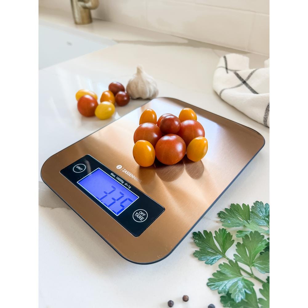 “Pure” Digital Kitchen Scale Copper 9.3 in. x 6.9 in. x 1 in. Food Scale - Hercitys