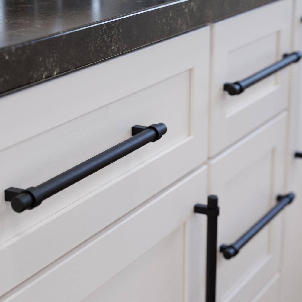 30-Pack Simple Wrapped Bar 8-13/16 in. (224 mm) Classic Matte Black Cabinet Drawer Pulls - Hercitys