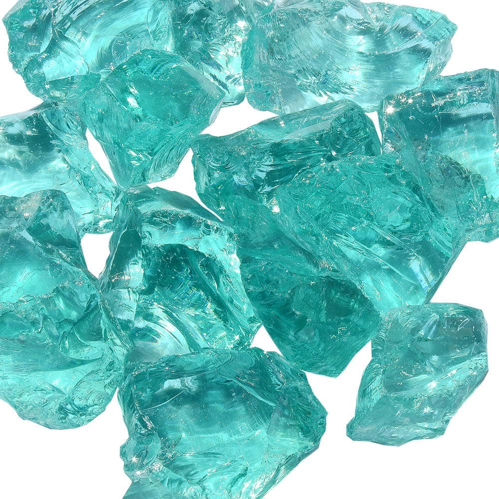 0.36 cu. ft. 2 in. to 4 in. Aqua Blue Landscape Recycled Glass 20 lbs. Bag - Hercitys