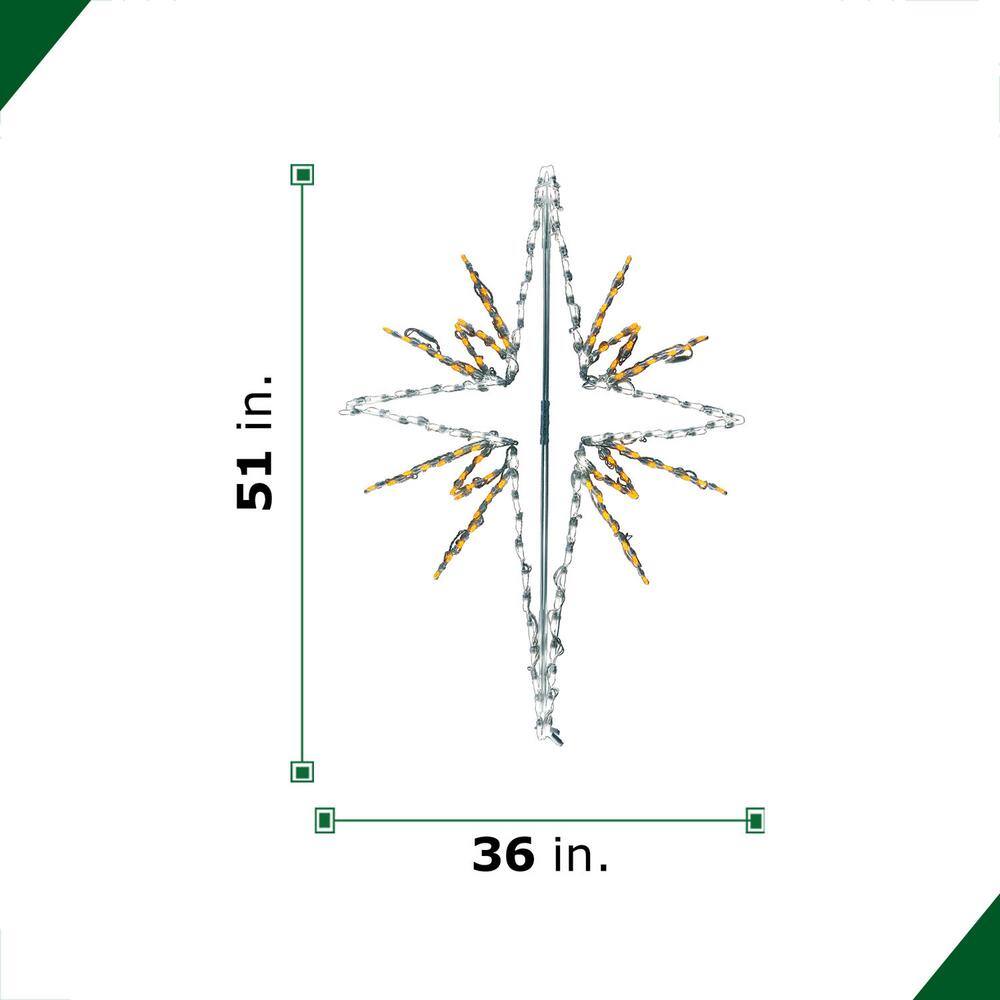 4 ft. 148-Light Gold and White Bethlehem Star Novelty Light - Hercitys