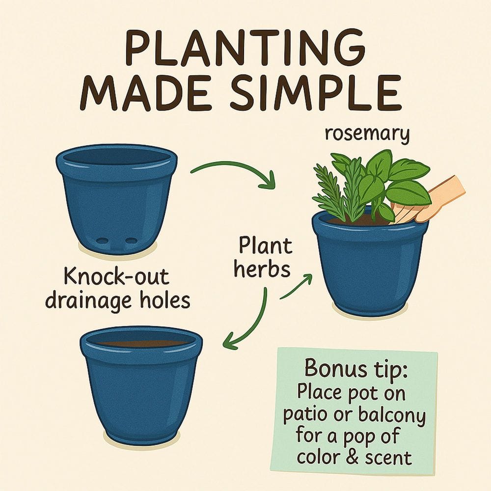 22 in. Dia Blue Resin Round Felicia Planter (2-Pack) - Hercitys